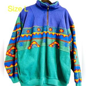 Vintage Bugle boy fleece quarter-zip pullover